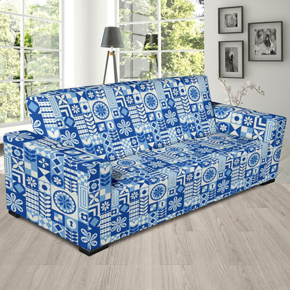 Swedish Print Pattern Sofa Slipcover-JTAMIGO.COM