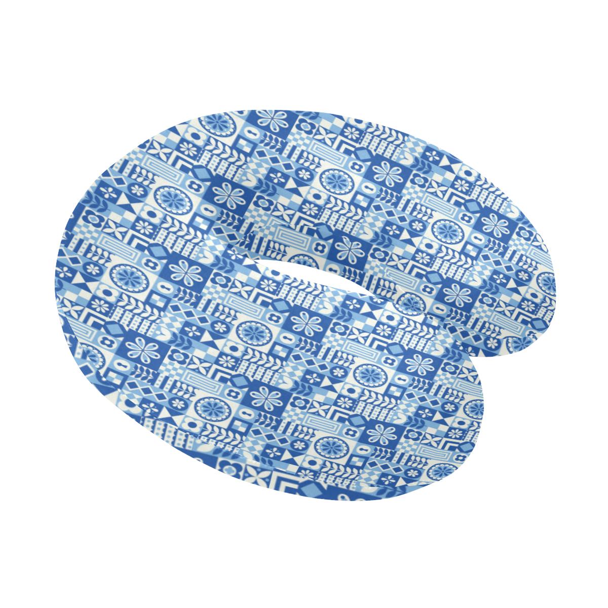 Swedish Print Pattern U-Shaped Travel Neck Pillow-JTAMIGO.COM