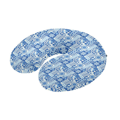 Swedish Print Pattern U-Shaped Travel Neck Pillow-JTAMIGO.COM