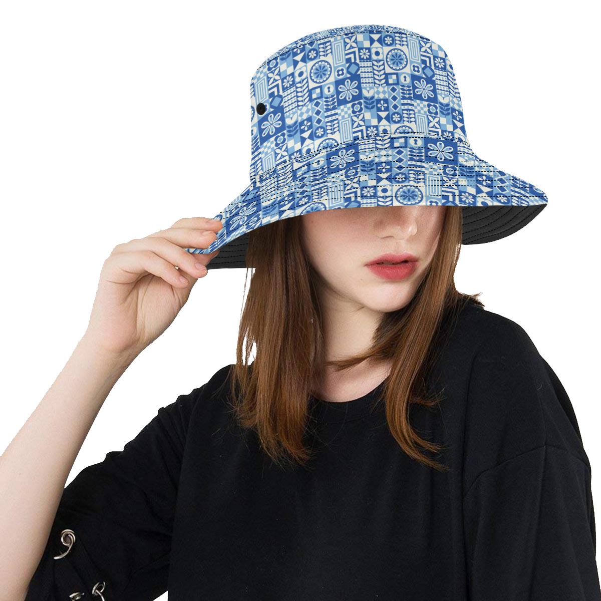 Swedish Print Pattern Unisex Bucket Hat