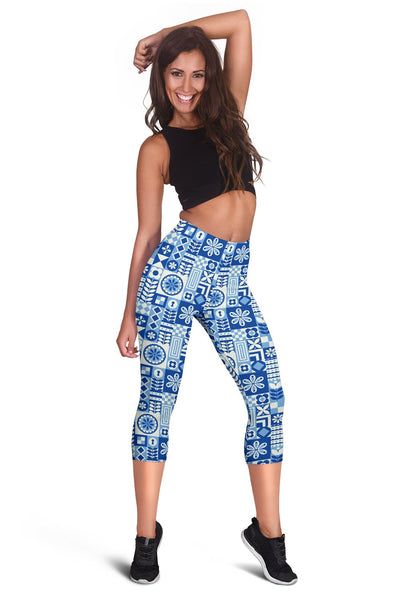 Swedish Print Pattern Women Capris