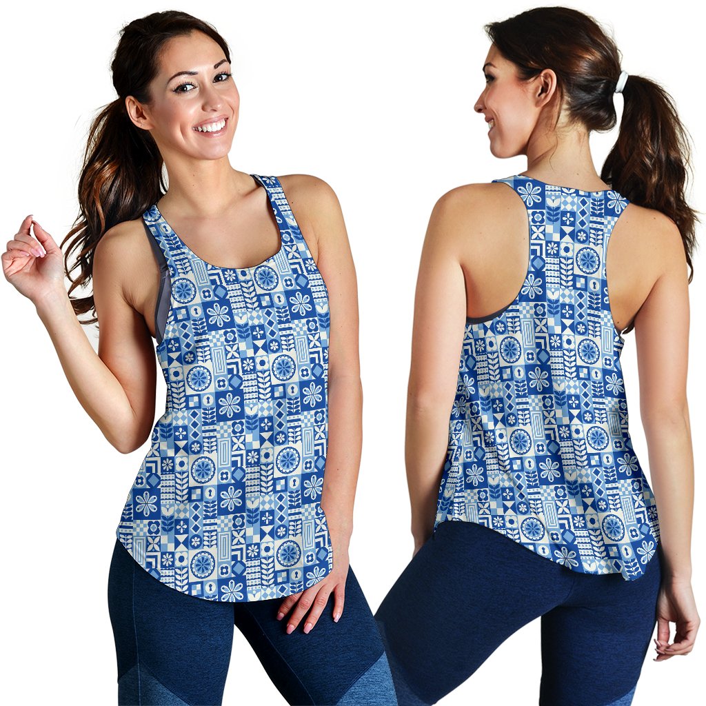 Swedish Print Pattern Women Racerback Tank Top