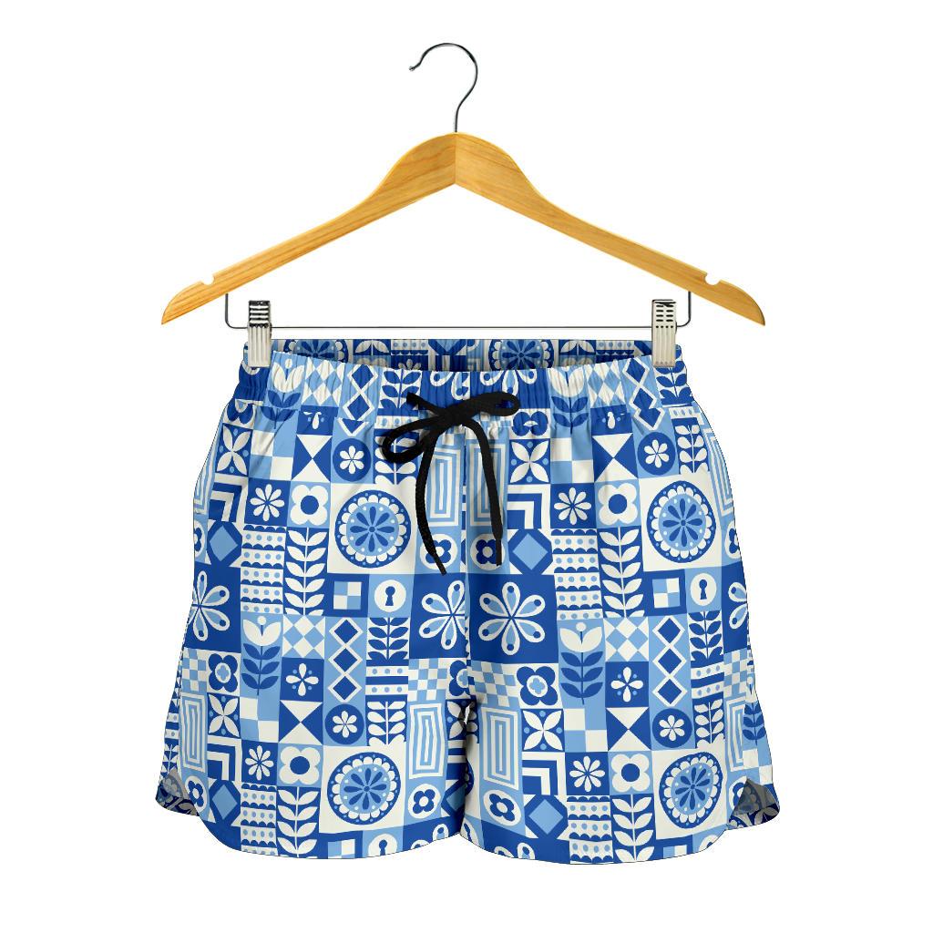 Swedish Print Pattern Women Shorts-JTAMIGO.COM