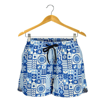 Swedish Print Pattern Women Shorts-JTAMIGO.COM
