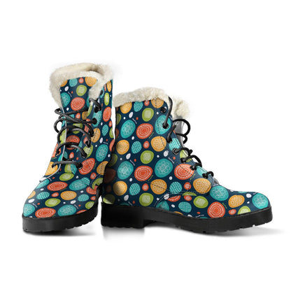 Swedish Themed Design Faux Fur Leather Boots-JTAMIGO.COM