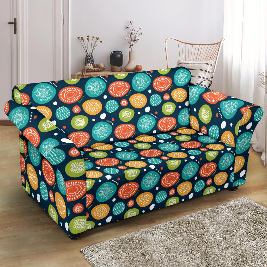 Swedish Themed Design Loveseat Slipcover-JTAMIGO.COM