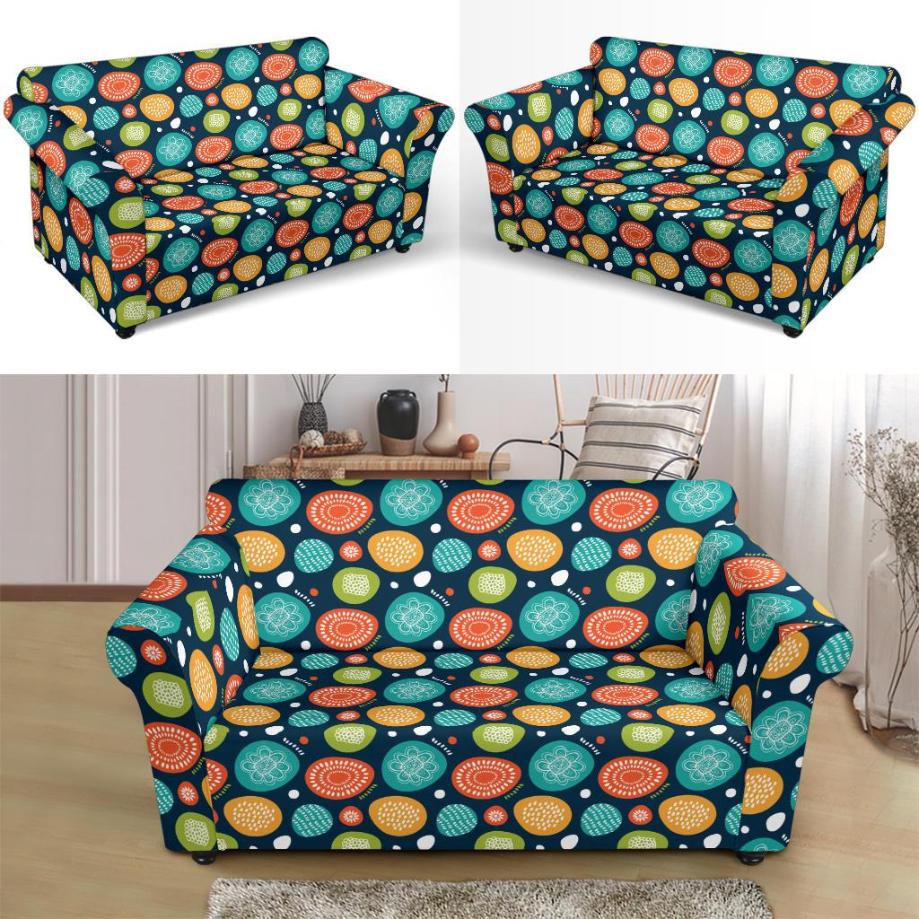 Swedish Themed Design Loveseat Slipcover-JTAMIGO.COM