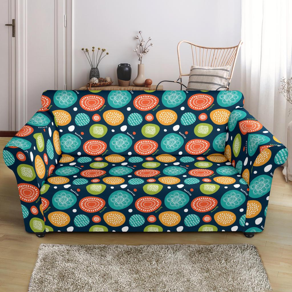 Swedish Themed Design Loveseat Slipcover-JTAMIGO.COM