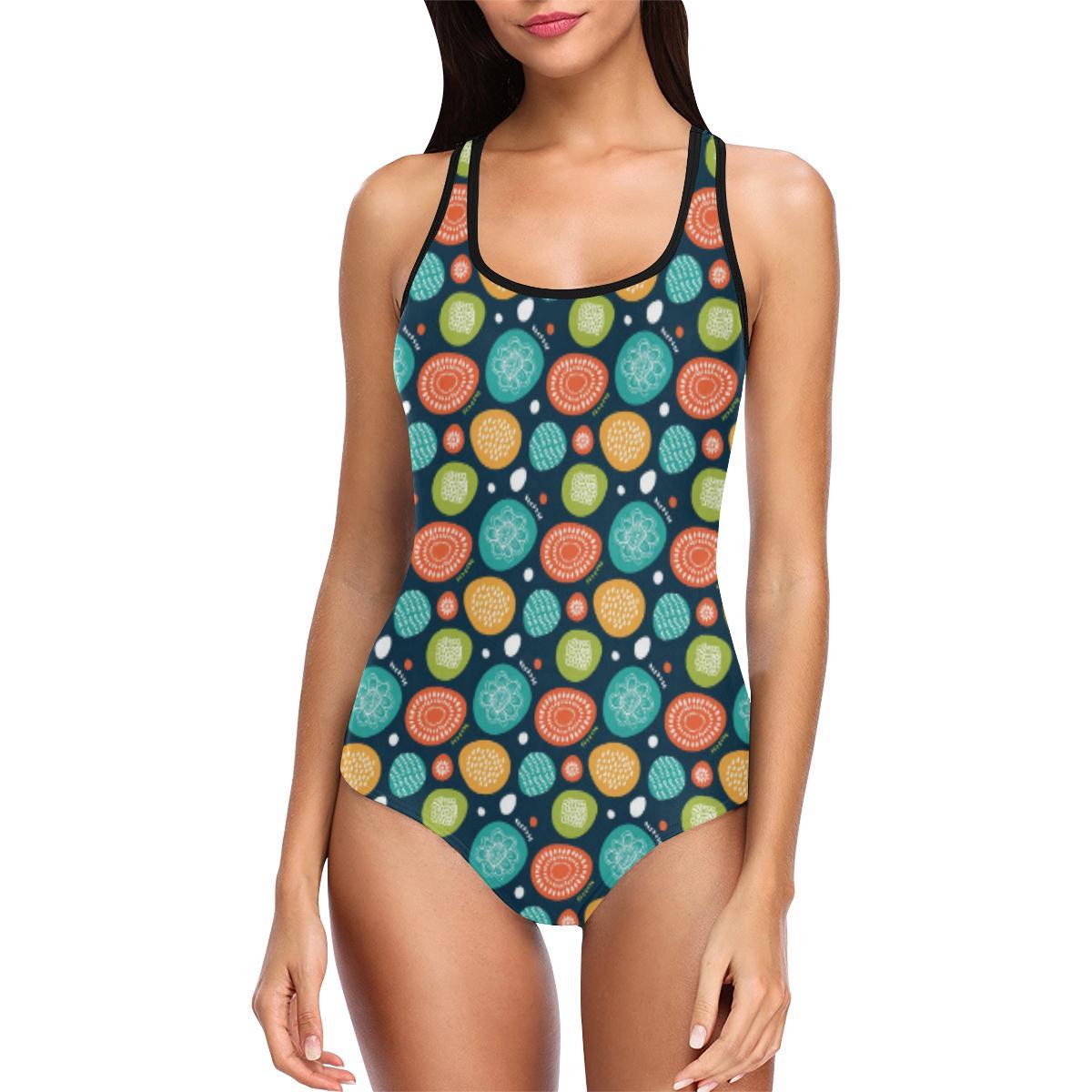 Swedish Themed Design One Piece Swimsuit-JTAMIGO.COM