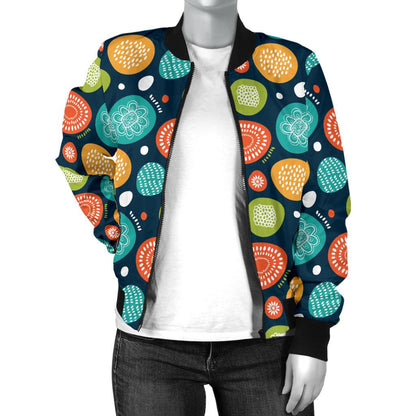 Swedish Themed Design Women Casual Bomber Jacket