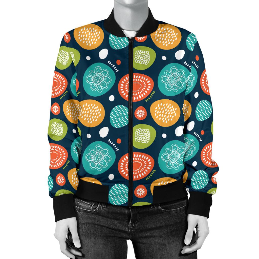 Swedish Themed Design Women Casual Bomber Jacket