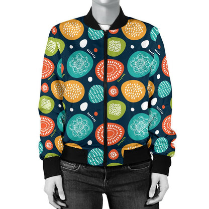 Swedish Themed Design Women Casual Bomber Jacket
