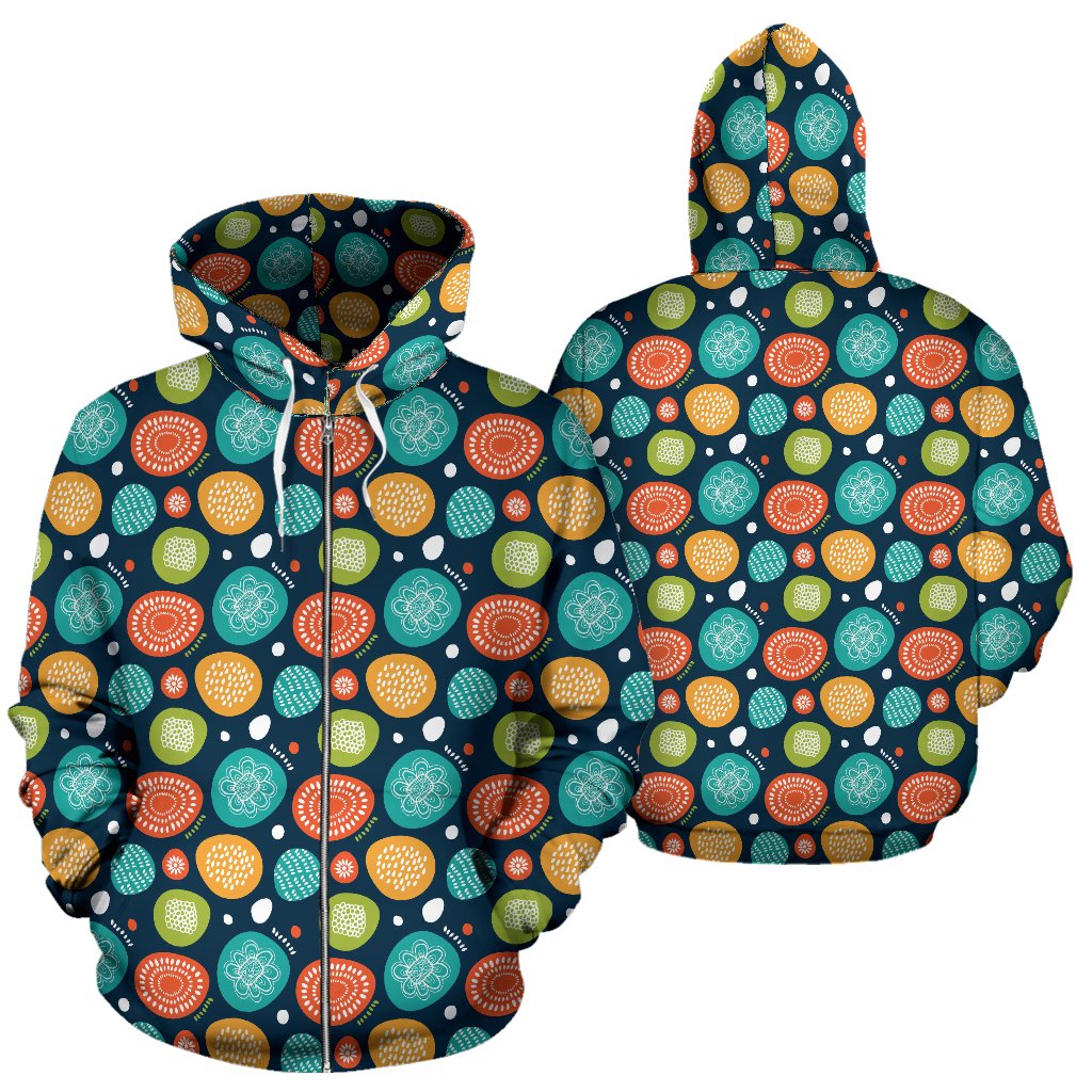Swedish Themed Design Zip Up Hoodie