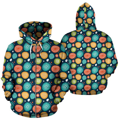 Swedish Themed Design Zip Up Hoodie