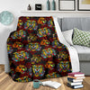 Tattoo Tiger Colorful Design Fleece Blanket