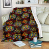 Tattoo Tiger Colorful Design Fleece Blanket