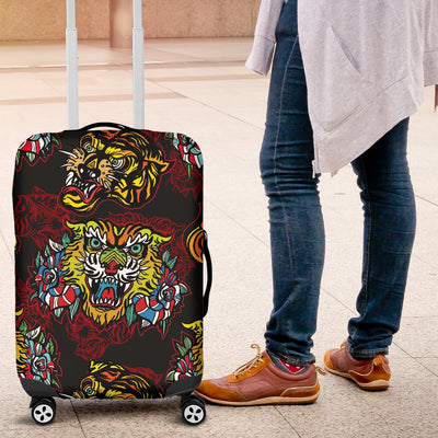 Tattoo Tiger Colorful Design Luggage Cover Protector