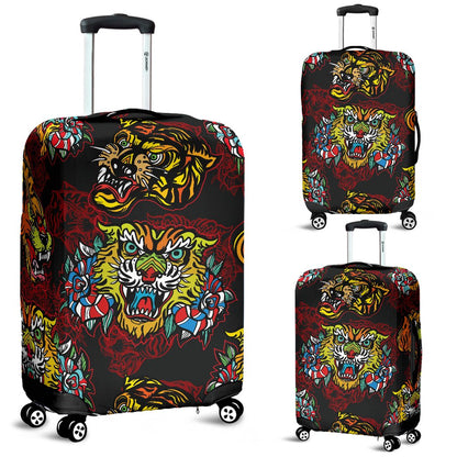 Tattoo Tiger Colorful Design Luggage Cover Protector