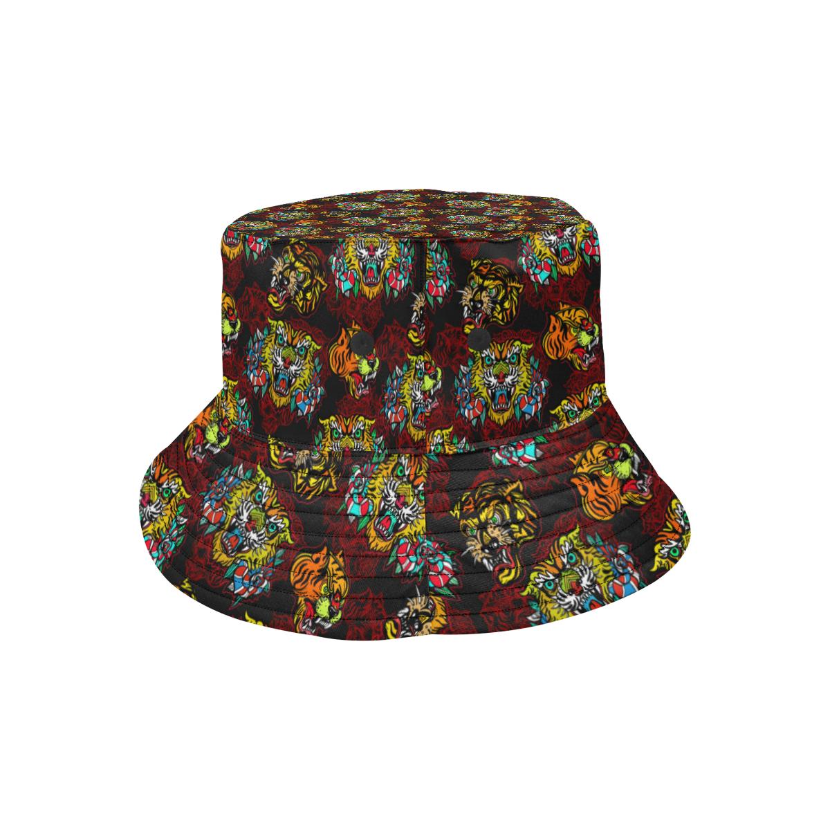 Tattoo Tiger Colorful Design Unisex Bucket Hat