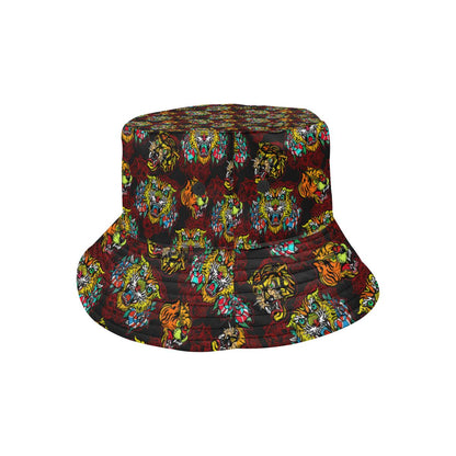 Tattoo Tiger Colorful Design Unisex Bucket Hat