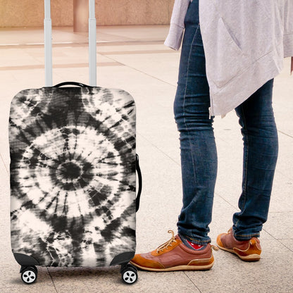 Tie Dye Black White Design Print Luggage Cover Protector