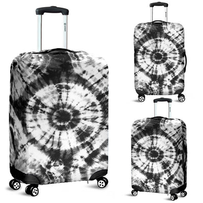 Tie Dye Black White Design Print Luggage Cover Protector
