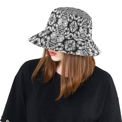 Tie Dye Black White Design Print Unisex Bucket Hat