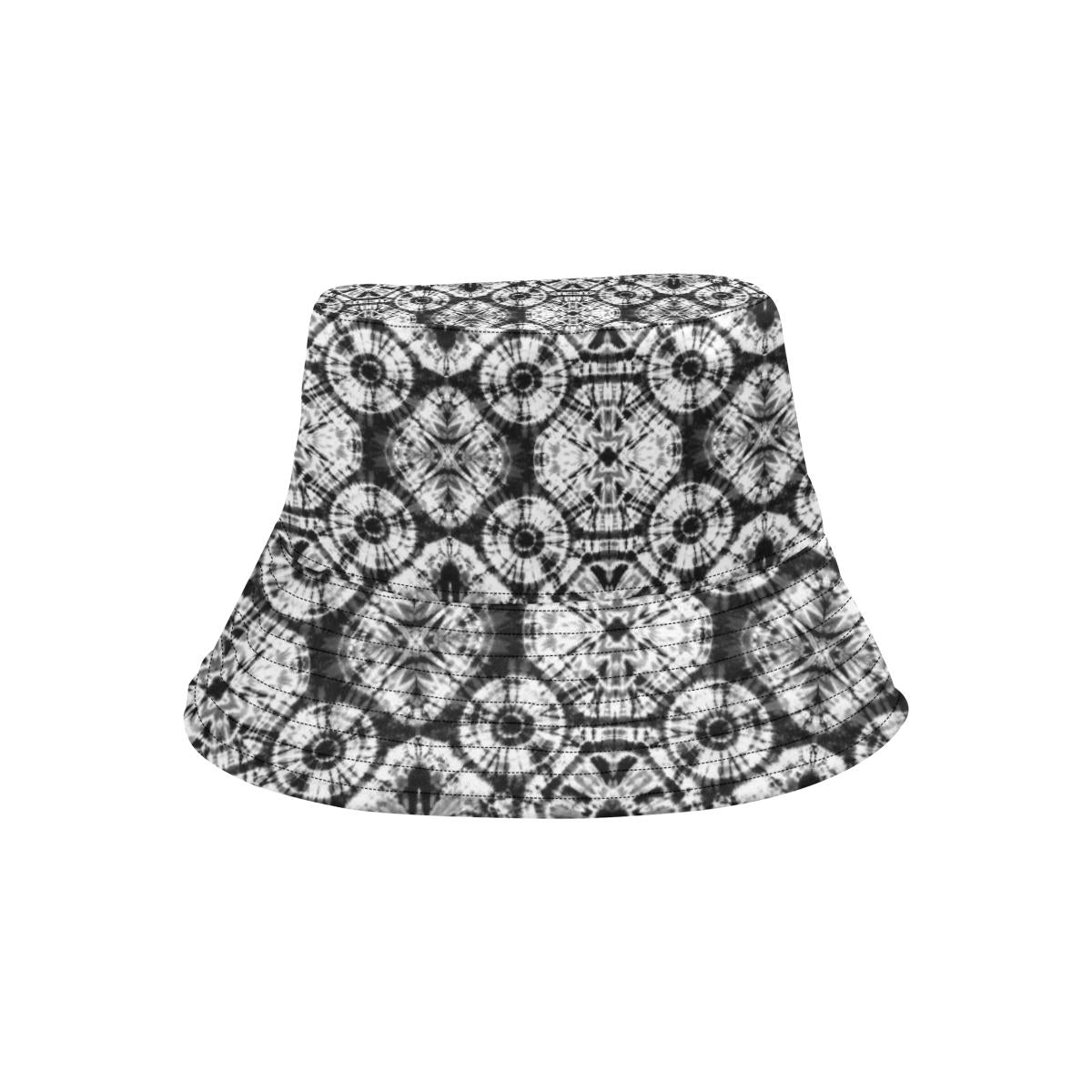Tie Dye Black White Design Print Unisex Bucket Hat