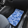 Tie Dye Blue Design Print Car Floor Mats