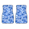 Tie Dye Blue Design Print Car Floor Mats