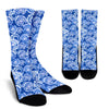 Tie Dye Blue Design Print Crew Socks