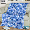 Tie Dye Blue Design Print Fleece Blanket