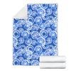 Tie Dye Blue Design Print Fleece Blanket
