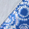 Tie Dye Blue Design Print Fleece Blanket