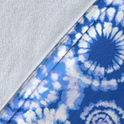 Tie Dye Blue Design Print Fleece Blanket