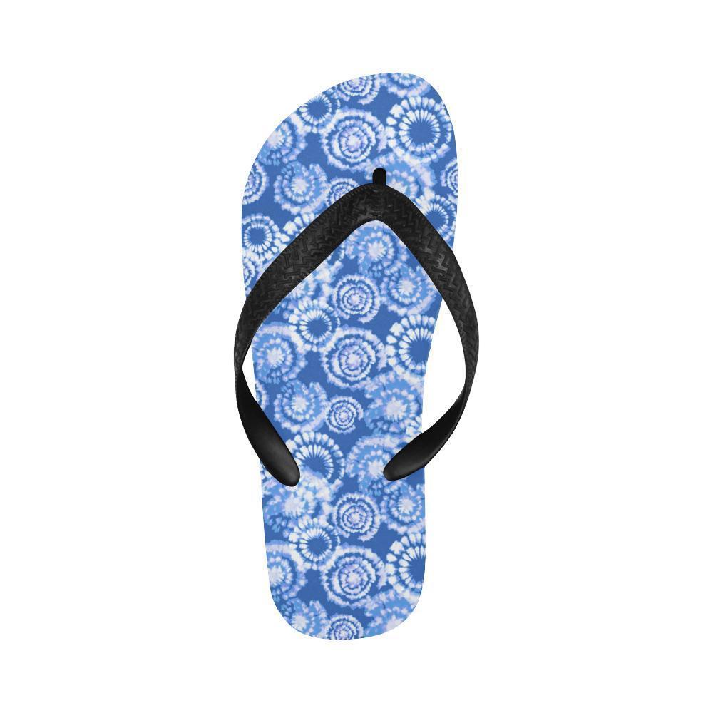 Tie Dye Blue Design Print Flip Flops-JTAMIGO.COM