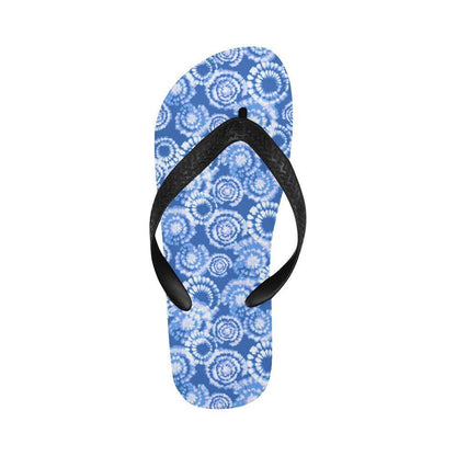 Tie Dye Blue Design Print Flip Flops-JTAMIGO.COM