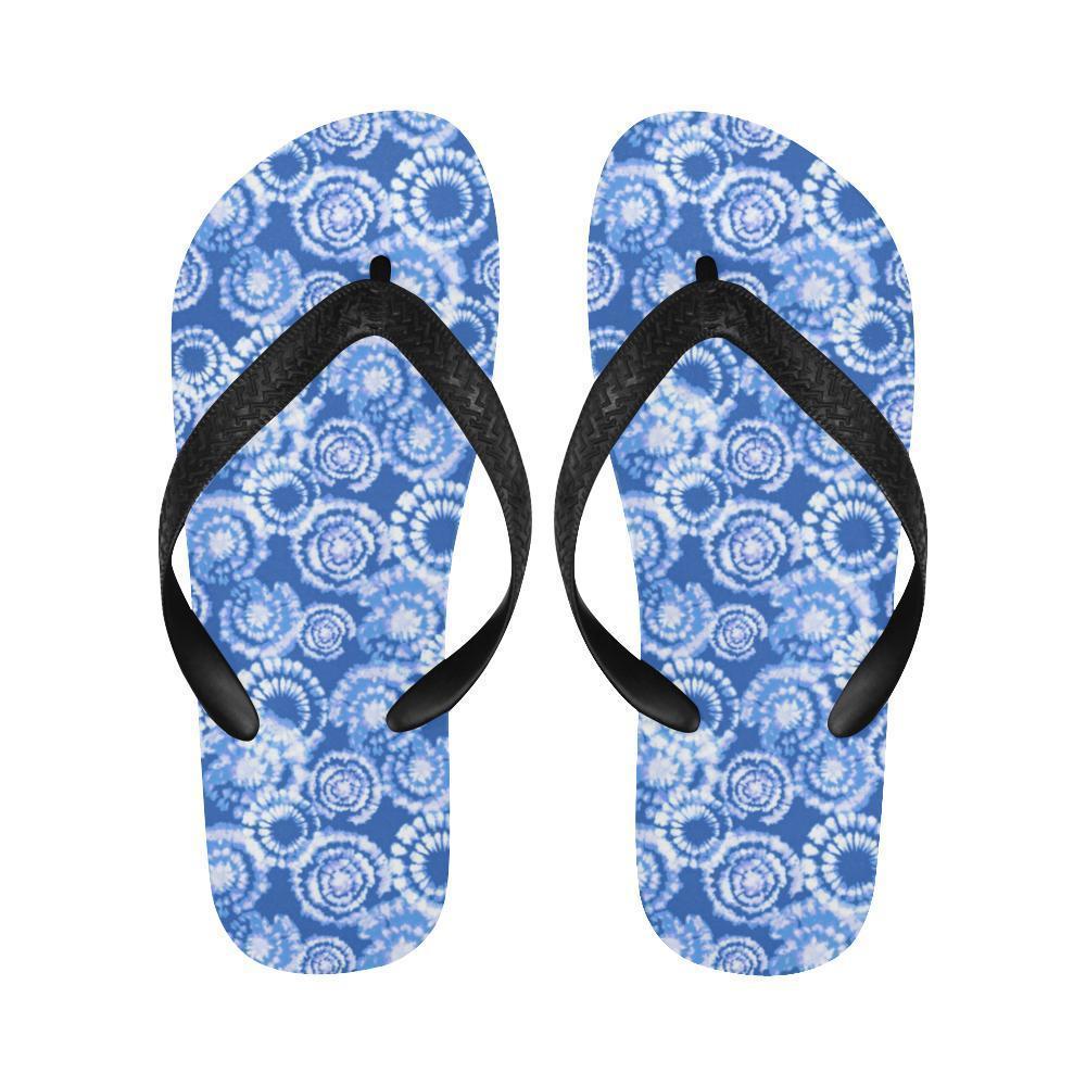 Tie Dye Blue Design Print Flip Flops-JTAMIGO.COM