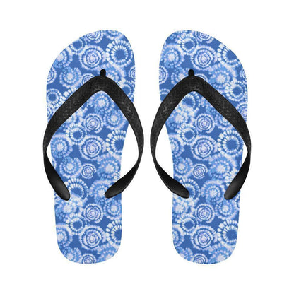 Tie Dye Blue Design Print Flip Flops-JTAMIGO.COM