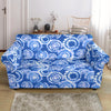 Tie Dye Blue Design Print Loveseat Slipcover-JTAMIGO.COM