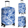 Tie Dye Blue Design Print Luggage Cover Protector