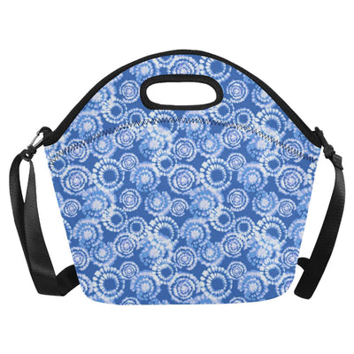 Tie Dye Blue Design Print Neoprene Lunch Bag (Model 1669)(Large)-JTAMIGO.COM