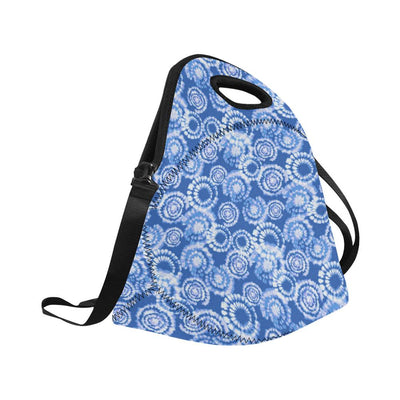 Tie Dye Blue Design Print Neoprene Lunch Bag (Model 1669)(Large)-JTAMIGO.COM