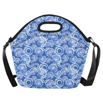 Tie Dye Blue Design Print Neoprene Lunch Bag (Model 1669)(Large)-JTAMIGO.COM