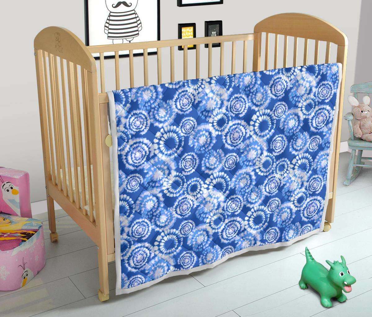 Tie Dye Blue Design Print Premium Quilt-JTAMIGO.COM