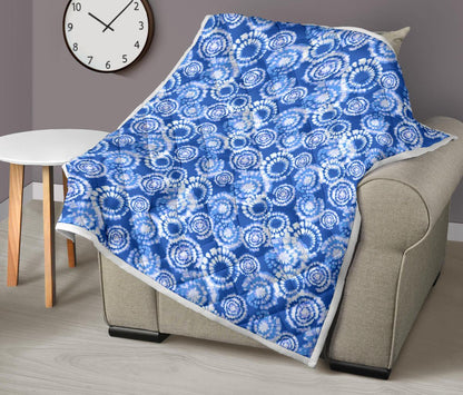 Tie Dye Blue Design Print Premium Quilt-JTAMIGO.COM