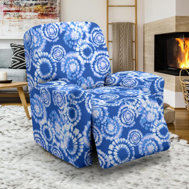 Tie Dye Blue Design Print Recliner Slipcover-JTAMIGO.COM