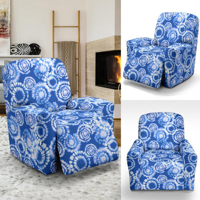 Tie Dye Blue Design Print Recliner Slipcover-JTAMIGO.COM