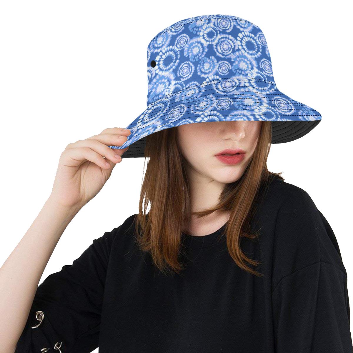Tie Dye Blue Design Print Unisex Bucket Hat