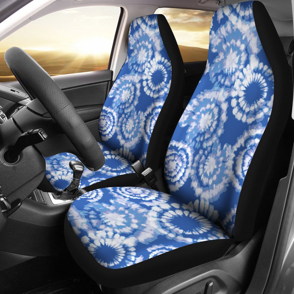 Tie Dye Blue Design Print Universal Fit Car Seat Covers